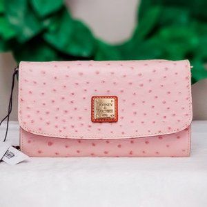 Dooney & Bourke Ostrich Crossbody Clutch Wallet